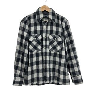 VINTAGE 1970s Enro Reprocessed Wool Plaid Flannel Shirt